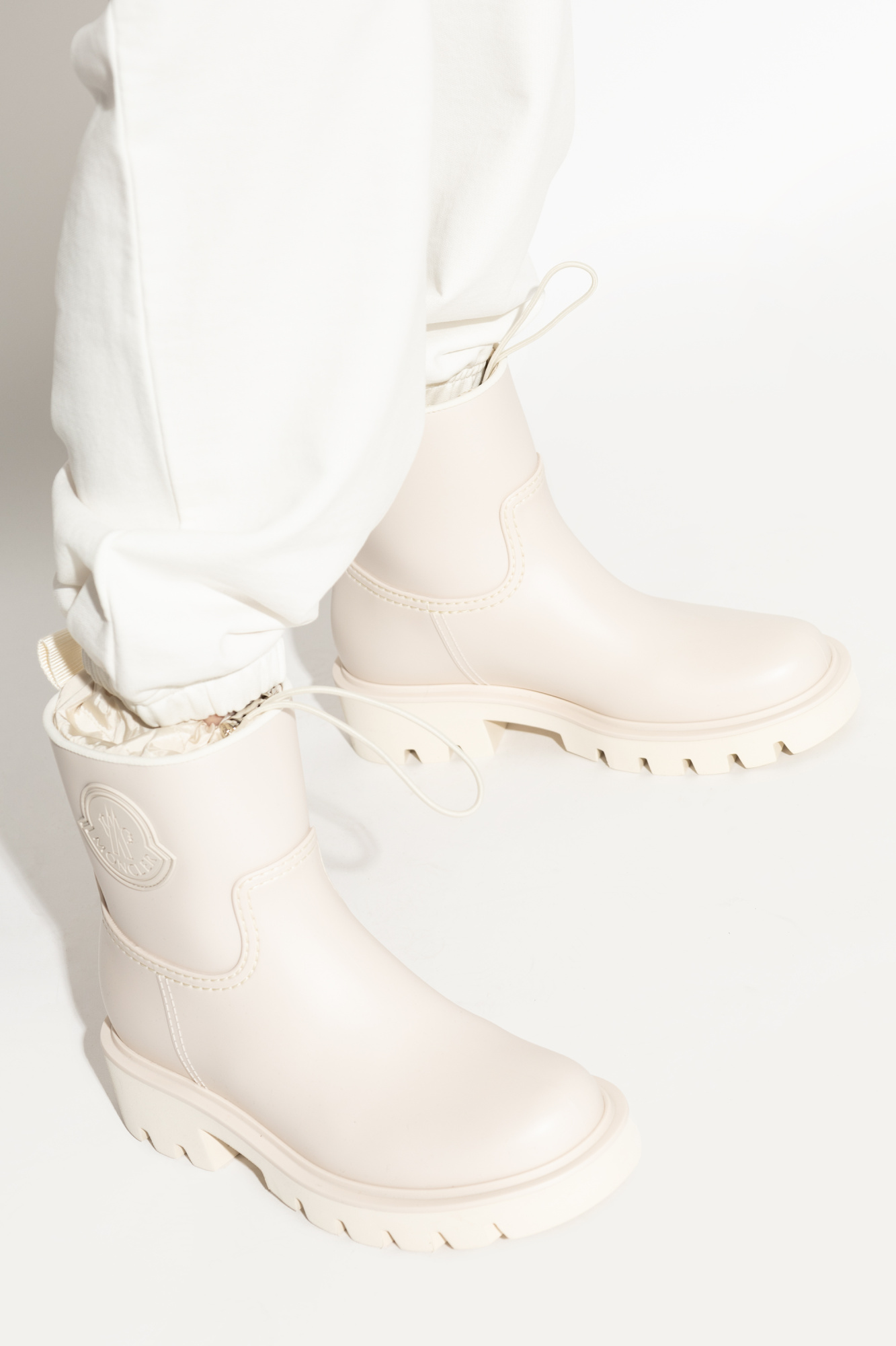 Cream Wellington boots Kickstreeam Moncler Vitkac Italy